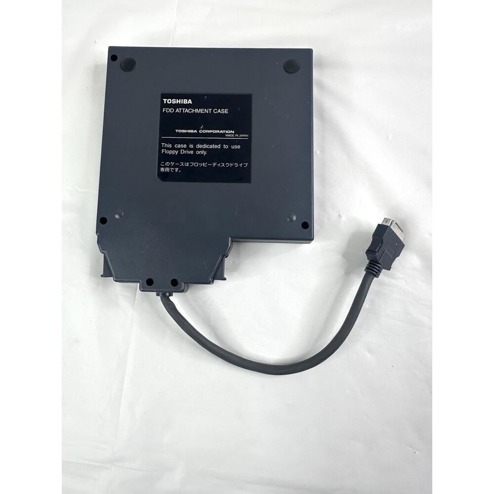 Toshiba External 3.5 Floppy Disk Drive FDD Attachment Case Gray Japan